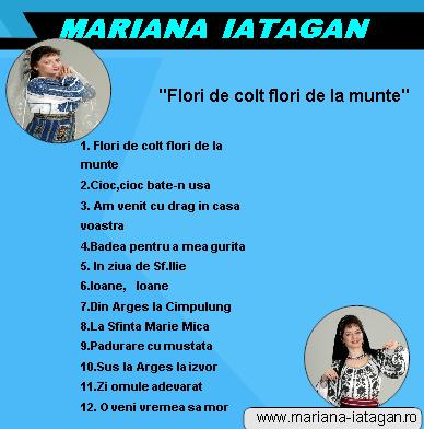 Mariana Iatagan Inside CD Cover 