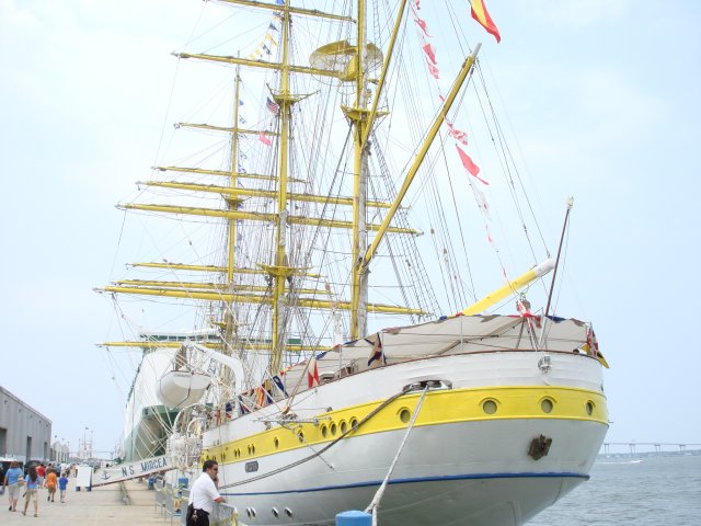 The Naval School ship  NS Mircea from Constanta Romania in Charleston Harbor SC